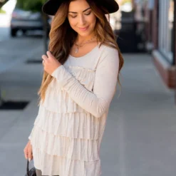 So Soft Ruffle Long Sleeve Tee -Women's Clothing Store BB 4701 2160beaa 78a8 40c9 ba3f eb35a9a5f9fa 470312