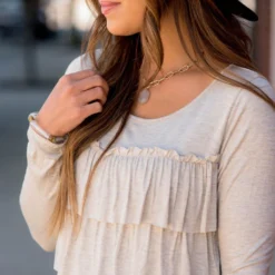 So Soft Ruffle Long Sleeve Tee -Women's Clothing Store BB 4708 d7c22353 26b7 448b 9c4c d6f65f283f54 341763