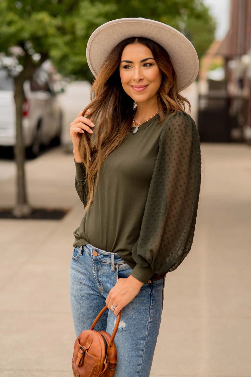 Swiss Dot Long Sleeve Blouse 6 Swiss Dot Long Sleeve Blouse - Image 6