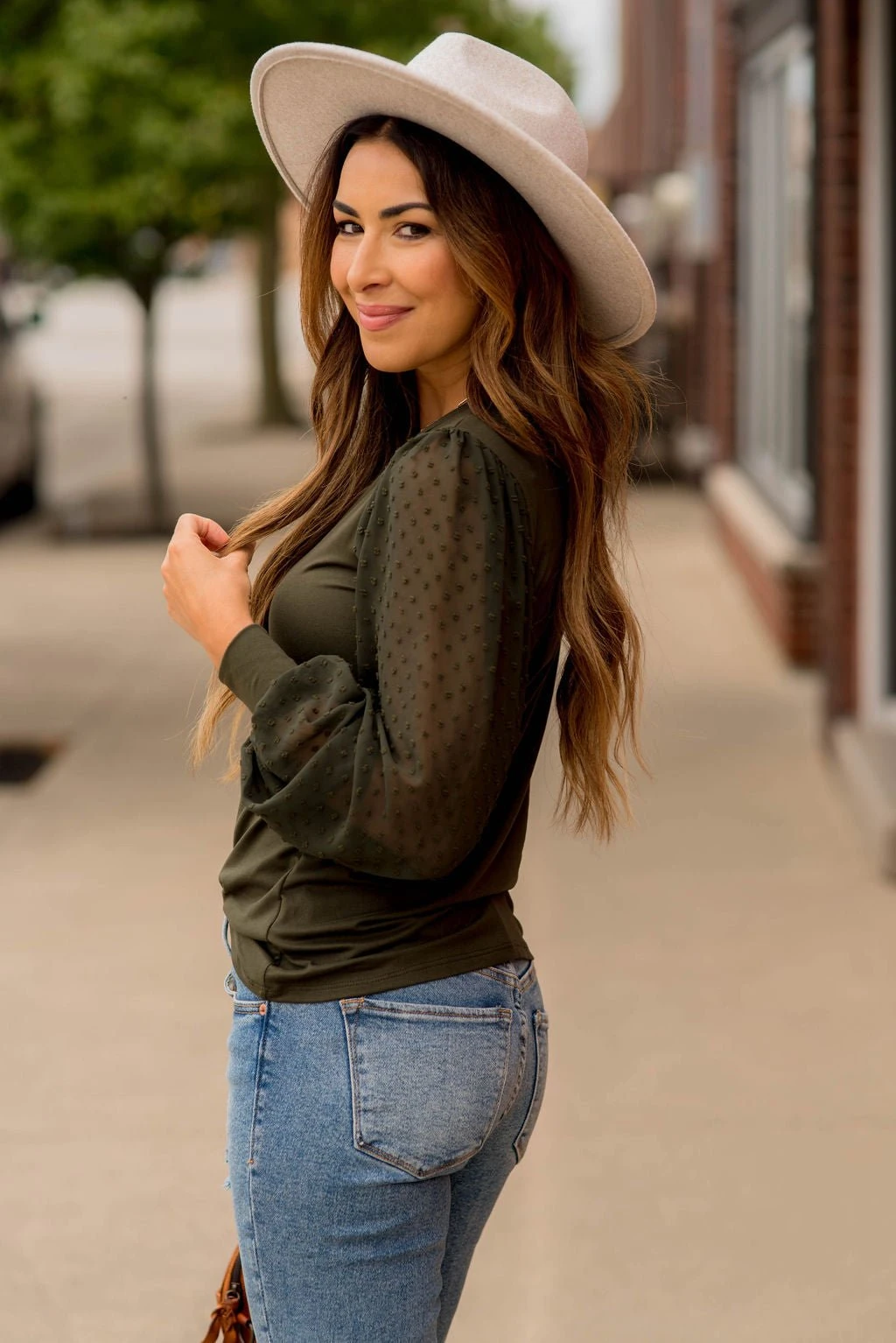 Swiss Dot Long Sleeve Blouse 9 Swiss Dot Long Sleeve Blouse - Image 9