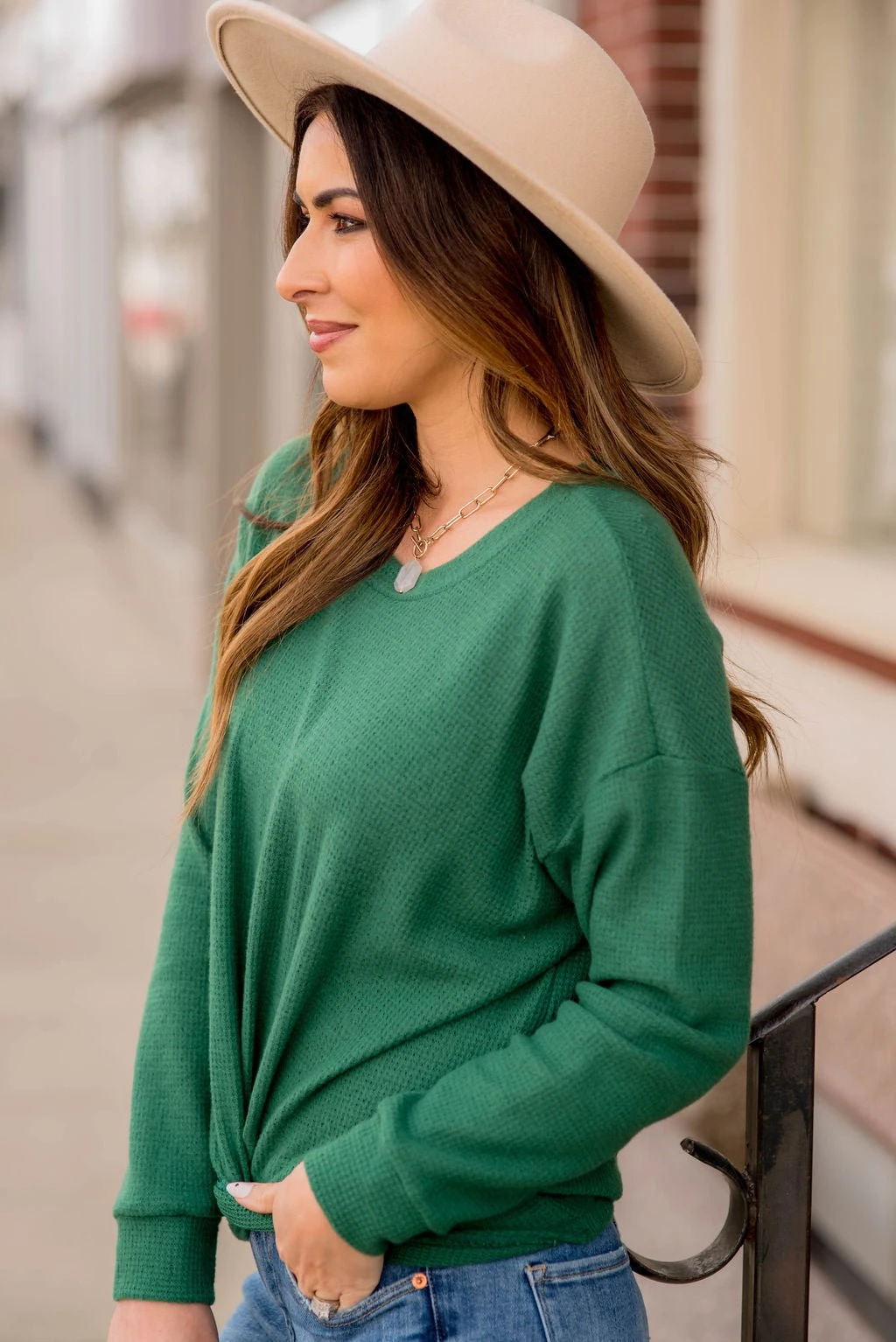 Thermal Tie Front Long Sleeve Tee 16 Thermal Tie Front Long Sleeve Tee - Image 16