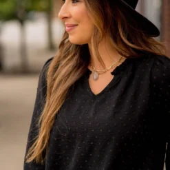 Mini Dot 3/4 Sleeve V Blouse -Women's Clothing Store BB 4752 4c8535c7 1922 4f12 a7c4 e77c1653f7c3 365182