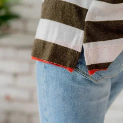 Wide Striped Two Color Sweatshirt -Women's Clothing Store BB 4759 7a70935f 59ad 47d4 8699 6f7f14d6bc09 160017