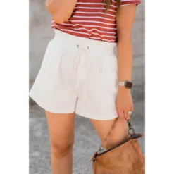 Striped Basic Shorts -Women's Clothing Store BB 4793