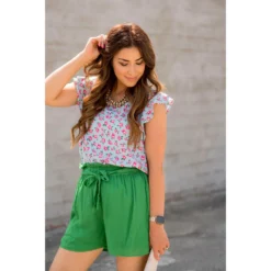 Tie Waisted Shorts -Women's Clothing Store BB 4822 d122ccfe 0973 47ea b1d4 f22bb2d9b7d6