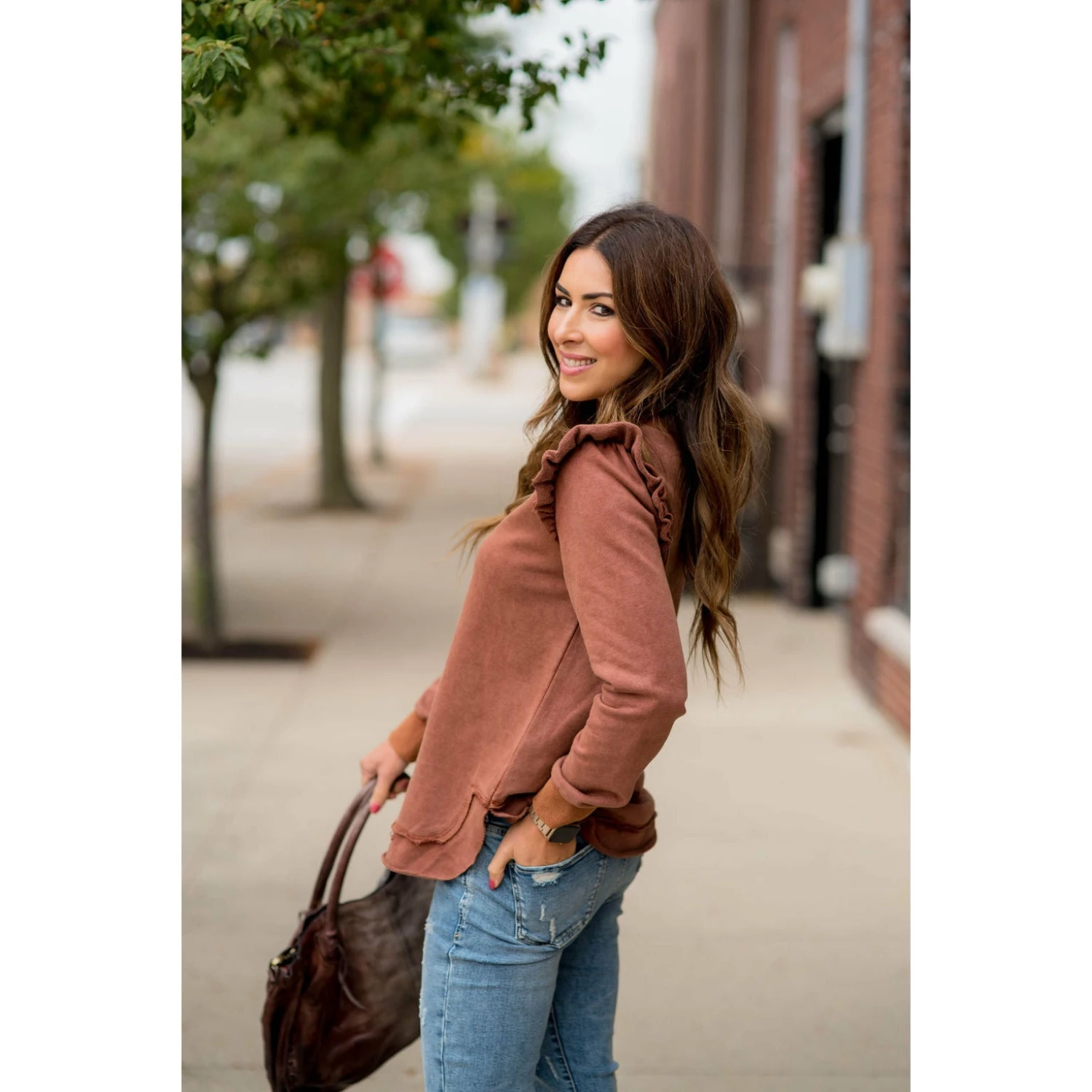 Posh Raw Ruffle Edged Crewneck 10 Posh Raw Ruffle Edged Crewneck - Image 10