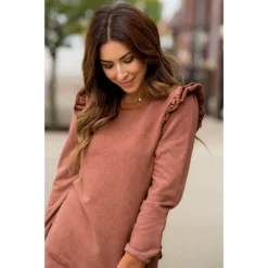 Posh Raw Ruffle Edged Crewneck 30 Posh Raw Ruffle Edged Crewneck -Women's Clothing Store BB 4835 df718192 17f5 4369 a6df 29b165b264d4