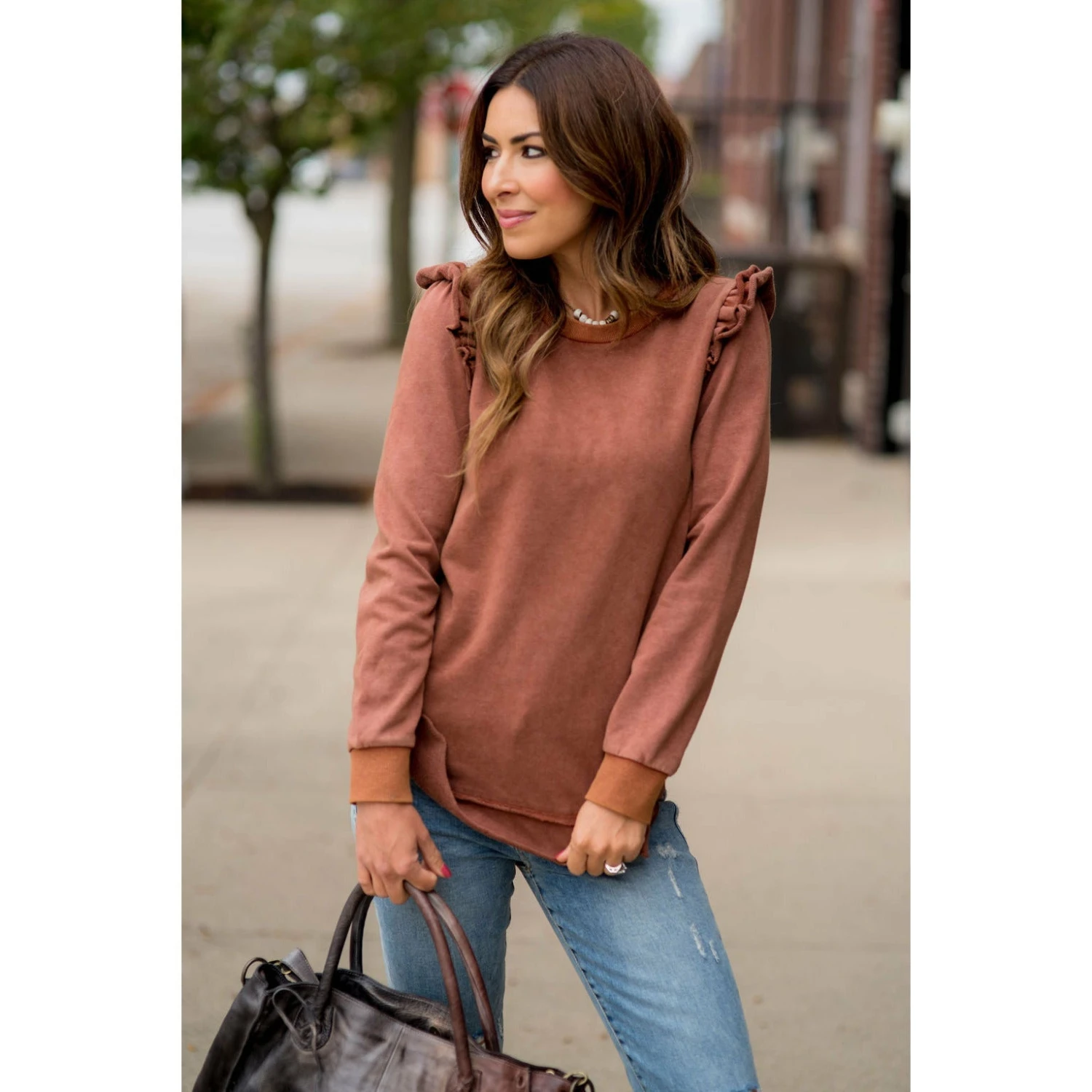 Posh Raw Ruffle Edged Crewneck 12 Posh Raw Ruffle Edged Crewneck - Image 12