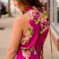 Bouquets Cinched Midi Dress -Women's Clothing Store BB 4852 490691