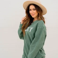 Lucky Ribbed Graphic Crewneck 10 Lucky Ribbed Graphic Crewneck -Women's Clothing Store BB 4870 23a96ee8 8705 48f2 975d 7a948780cb03