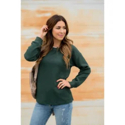 Essential Side Zip Crewneck -Women's Clothing Store BB 4877 10b82081 bb6d 4741 b914 96fcbaf74187