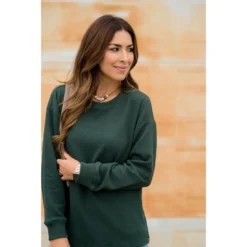 Essential Side Zip Crewneck -Women's Clothing Store BB 4879 c4cdf9a8 e8fc 4d06 8669 39568abc652a