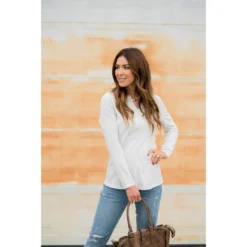 Raw Seamed Basic V-Neck Tee -Women's Clothing Store BB 4889 7a51c344 8ce8 4d8e a88f ad7dc70f564e