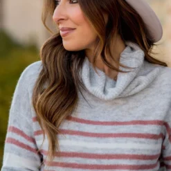 Touch Of Color Striped Cowl Neck Sweater -Women's Clothing Store BB 4893 5c61adee e5ef 4c16 ba34 ae7c4a3ad867 139313