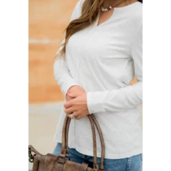 Raw Seamed Basic V-Neck Tee -Women's Clothing Store BB 4906 a132294d b505 46c7 adb9 ca4334736b82