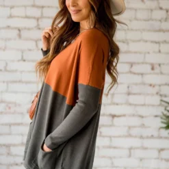 Dual Color Pocket Pullover -Women's Clothing Store BB 4912 f0711e7b 1d3e 4f36 870d bf86a2cf500d 751146