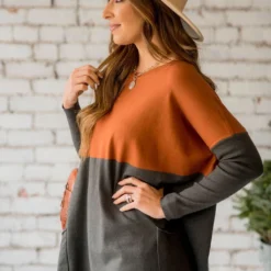 Dual Color Pocket Pullover -Women's Clothing Store BB 4914 0db1f7fa 7199 4c15 b8a3 e143ab0b4e49 195878