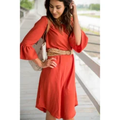 Peplum Sleeve Dress -Women's Clothing Store BB 4917