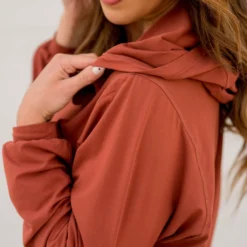 Quarter Zip Cinched Bottom Hoodie -Women's Clothing Store BB 4938 ad8b99a2 391a 4181 a531 41bc96836c21 987217