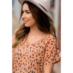 Brush Stroked Dressy Blouse -Women's Clothing Store BB 4950