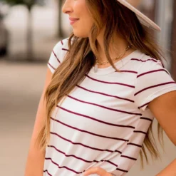 Thin Striped Basic Short Sleeve Tee -Women's Clothing Store BB 4964 0d30bc3e e49a 4186 8d0e 6418fef37510 794582