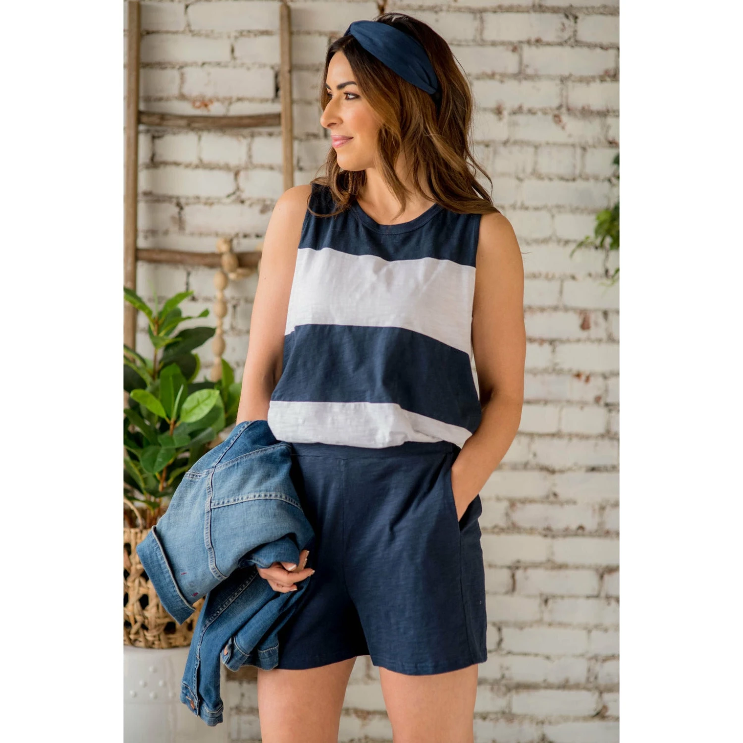 Thick Striped Tank Lounge Set 1 Thick Striped Tank Lounge Set