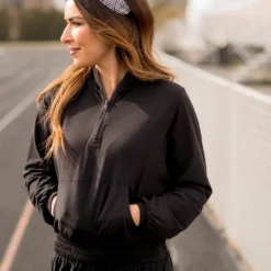 Quarter Zip Cinched Bottom Hoodie -Women's Clothing Store BB 4980 a3f66c42 ed29 4010 a0de 463c64282ecc 722069