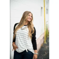 Striped Baseball Tee