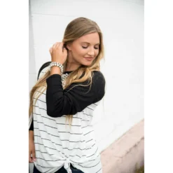 Striped Baseball Tee -Women's Clothing Store BB 5005 ec30509e 9d15 485e a613 e70ab3394172