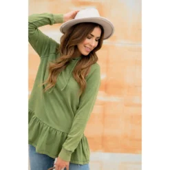 Vibrant Vintage Wash Micro Peplum Hoodie -Women's Clothing Store BB 5007 83a25b06 b61f 42cf 8633 04bc3d0cb042