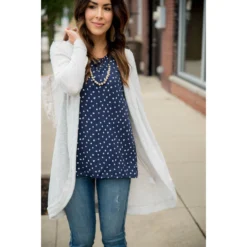 Raw Stitched Cardigan -Women's Clothing Store BB 5017