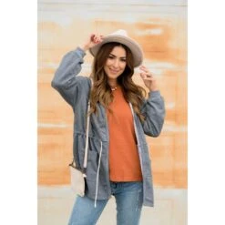 Sweatshirt Hooded Open Tie Jacket -Women's Clothing Store BB 5033 8a72ec14 45da 4b53 8c13 d9881f305840