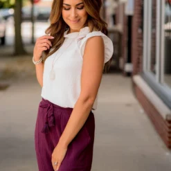 Dressy Ruffle Accented Tank -Women's Clothing Store BB 5036 392765