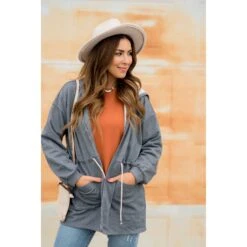 Sweatshirt Hooded Open Tie Jacket -Women's Clothing Store BB 5036 02bd65ae 21ac 46ad a83d d41fe5a2d515