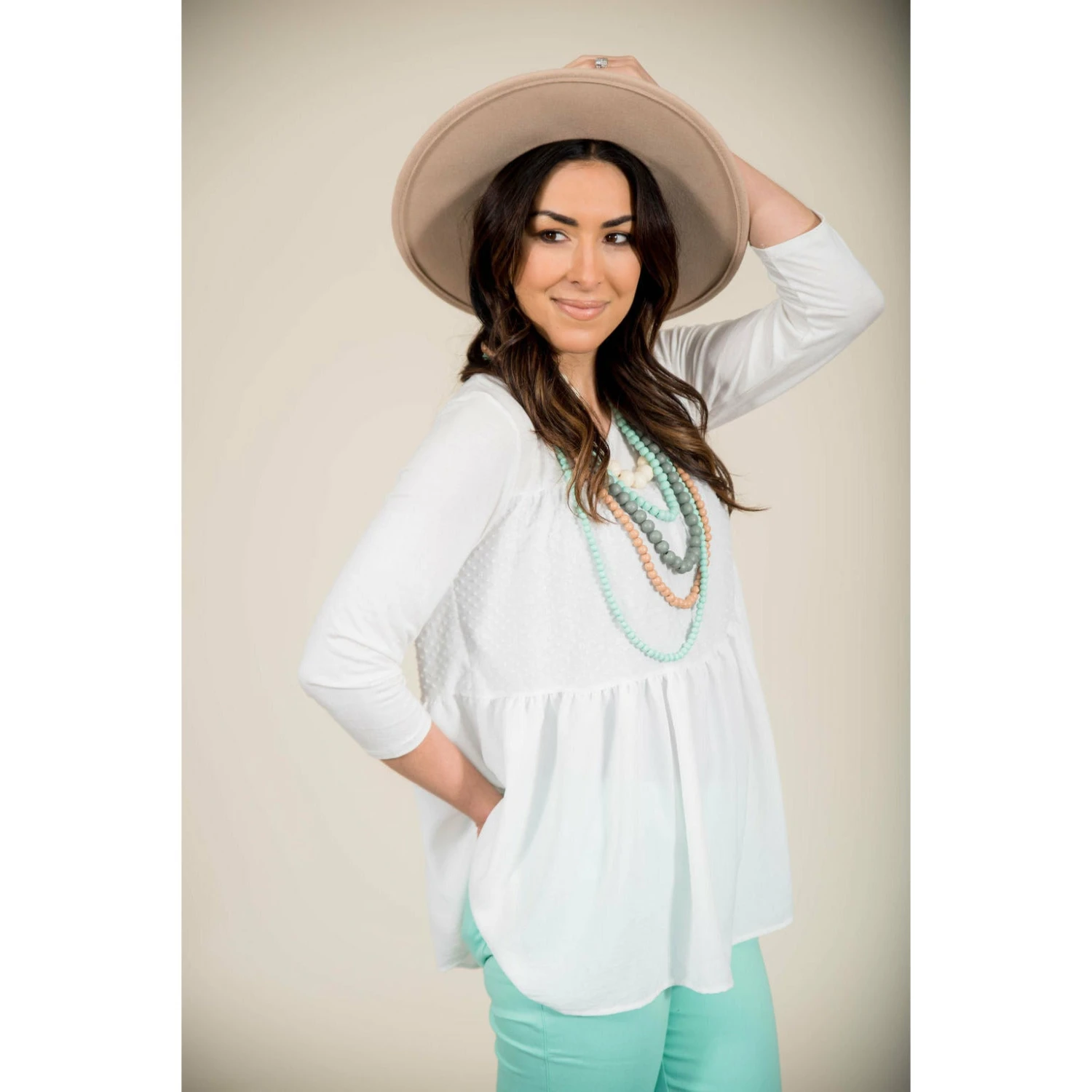 Dotted Peplum Tee 1 Dotted Peplum Tee