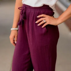 Gauze Tassel Accented Pants -Women's Clothing Store BB 5045 b6255992 9374 4a0c 9a2f 07809cf72396 560901