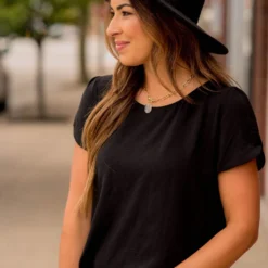 Capped Two Scallop Sleeve Tee 25 Capped Two Scallop Sleeve Tee -Women's Clothing Store BB 5060 bf799fa6 b499 43e3 8c5f 752809e600de 303200