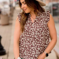 Scattered Blooms Flutter Trim V Blouse 19 Scattered Blooms Flutter Trim V Blouse -Women's Clothing Store BB 5065 aedbf677 7ce9 41b7 9af9 a682f53fdafe 710975