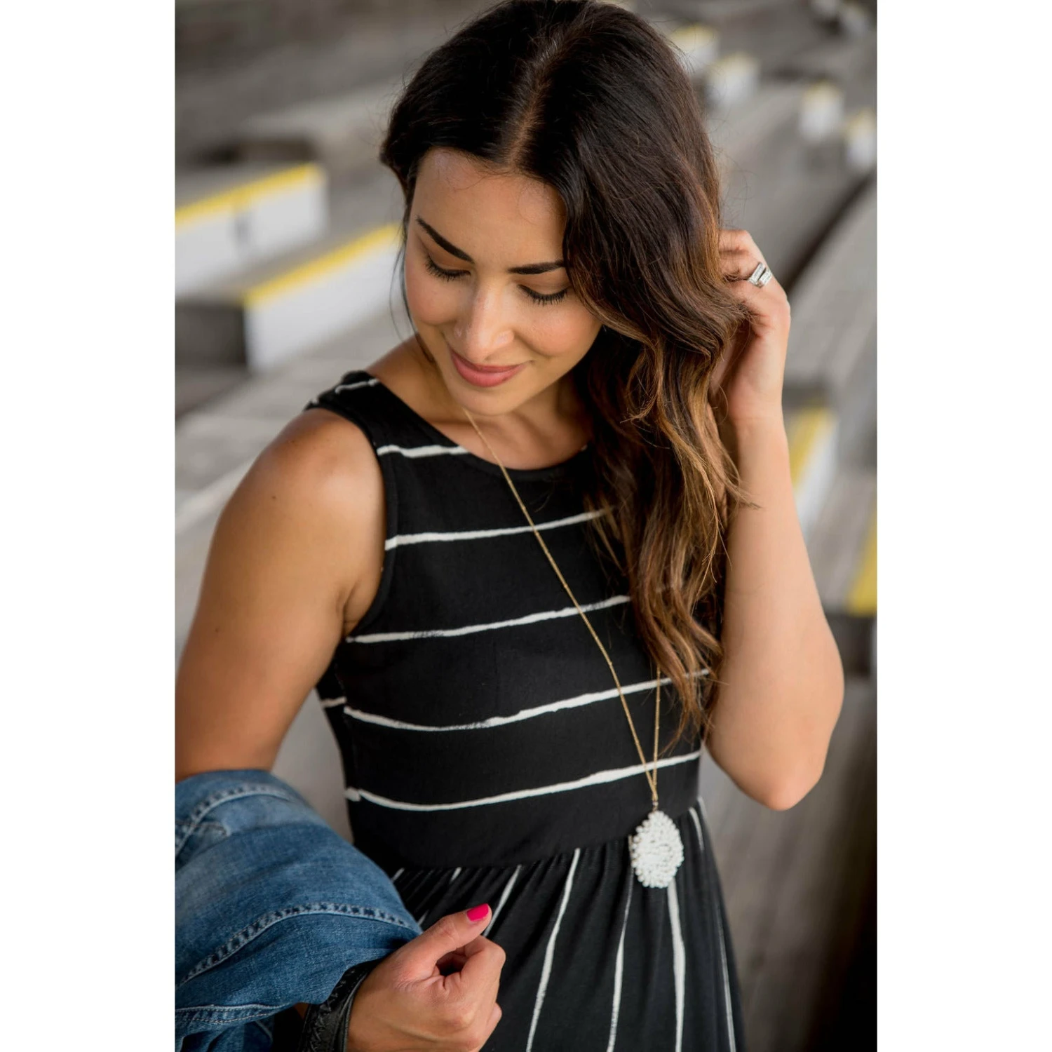 Painted Striped Maxi Dress 8 Painted Striped Maxi Dress - Image 8