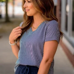 Vertical Striped Cuffed Sleeve Tee 27 Vertical Striped Cuffed Sleeve Tee -Women's Clothing Store BB 5092 b376e83c 6a3e 4eed b196 872abb428898 483778