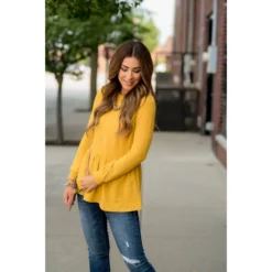 Solid Peplum Sweatshirt