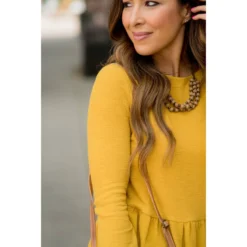 Solid Peplum Sweatshirt -Women's Clothing Store BB 5116 f25d0c5b 81f7 438a 84fe 900e6e47e39b