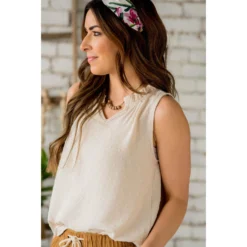 Micro Dot V-Neck Tank -Women's Clothing Store BB 5127 b5470193 fcfa 4363 8ea4 9c2fd2f3e6b5