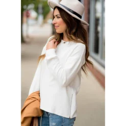 Essential Side Zip Crewneck -Women's Clothing Store BB 5135 49fa0c97 89d3 4187 8b01 122beb055213