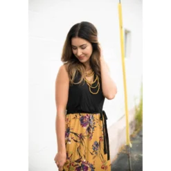 Solid Top Floral Bottom Maxi -Women's Clothing Store BB 5173 f2b2e3dc d6ea 4e77 9afb 8751b07f0d4d