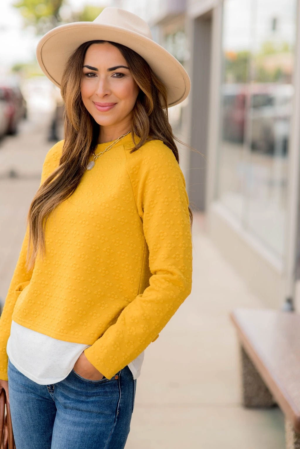 Textured Blouse Bottom Shirt 2 Textured Blouse Bottom Shirt - Image 2