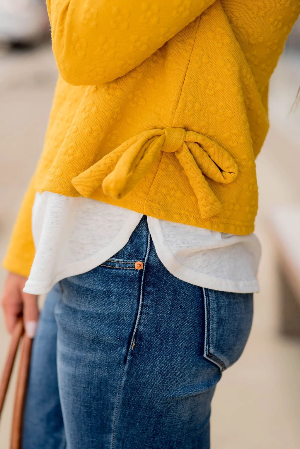 Textured Blouse Bottom Shirt 6 Textured Blouse Bottom Shirt - Image 6