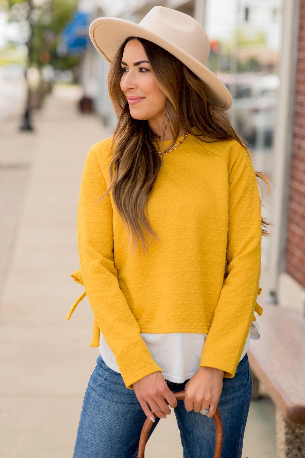 Textured Blouse Bottom Shirt 7 Textured Blouse Bottom Shirt - Image 7