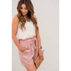 Tie Top Paper Bag Shorts -Women's Clothing Store BB 5193 8a2921b1 b5ab 4fee b88c 91b51bbe5f94