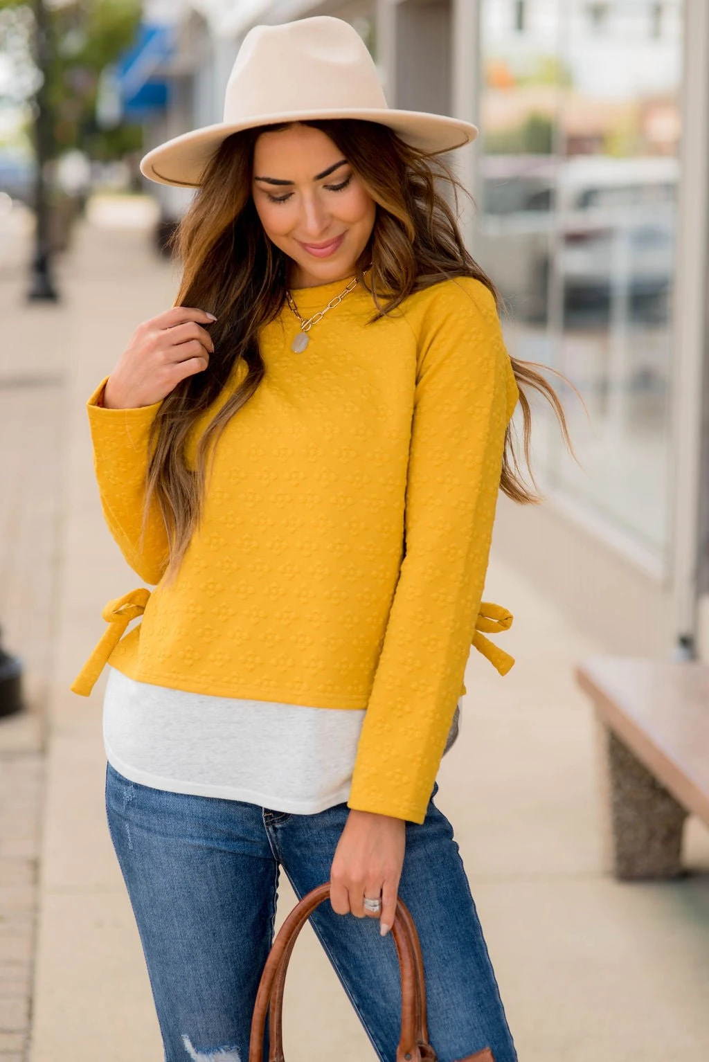 Textured Blouse Bottom Shirt 8 Textured Blouse Bottom Shirt - Image 8